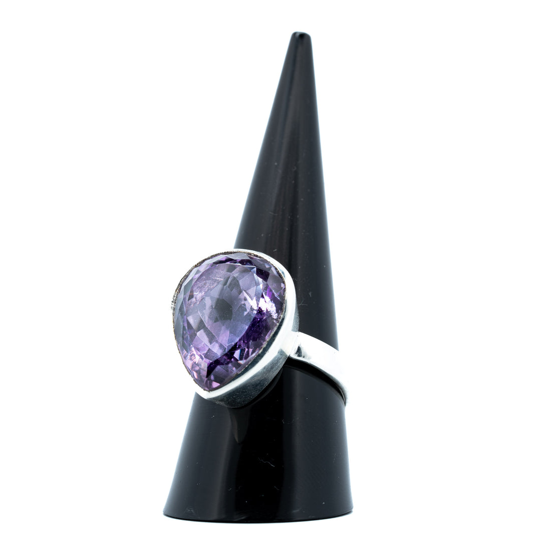 Sidabrinis žiedas su ametistu „Sapnų lašas“ - Holy Dragonfly