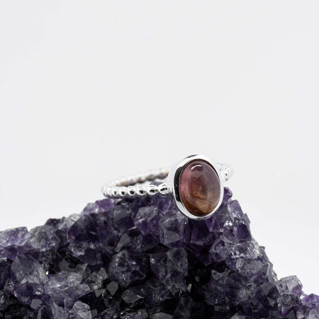 Sidabrinis žiedas su rožiniu turmalinu "Jautrumo galia"