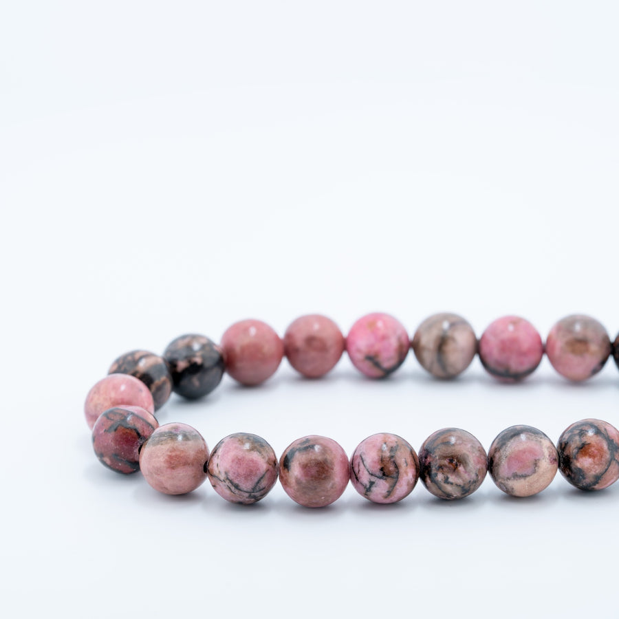 Rodonito karoliukų gija 8 mm - Holy Dragonfly