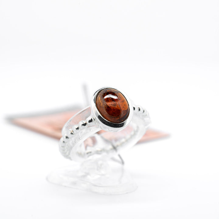 Sidabrinis žiedas su rudu turmalinu "Dravito galia"