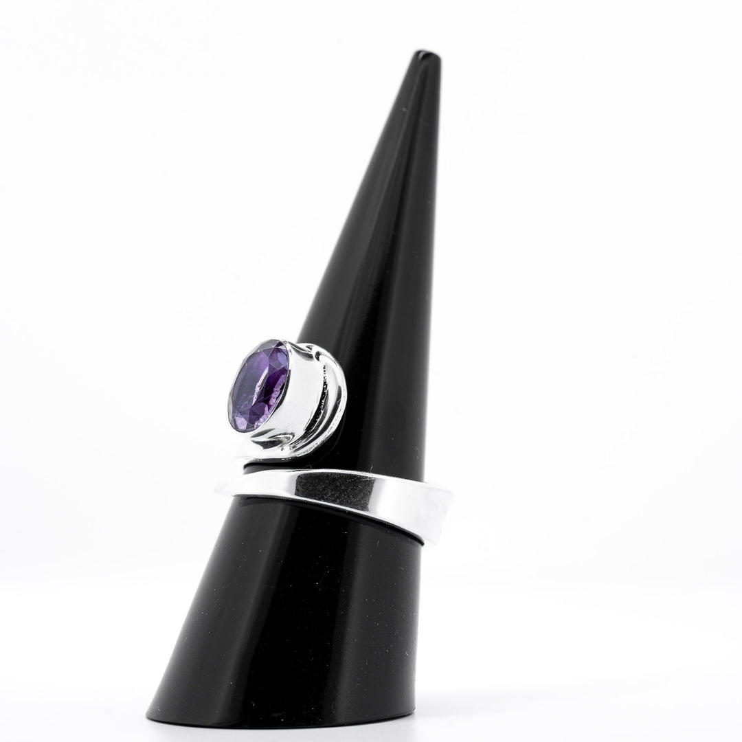 Sidabrinis žiedas su ametistu „Vidinė ramybė“ - Holy Dragonfly