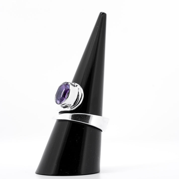 Sidabrinis žiedas su ametistu „Vidinė ramybė“ - Holy Dragonfly