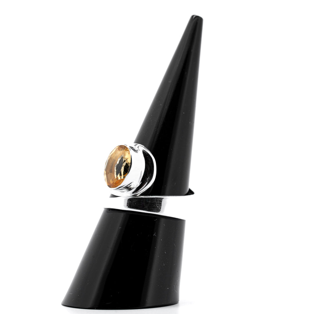 Sidabrinis žiedas su citrinu „Gausos tiltas“ - Holy Dragonfly