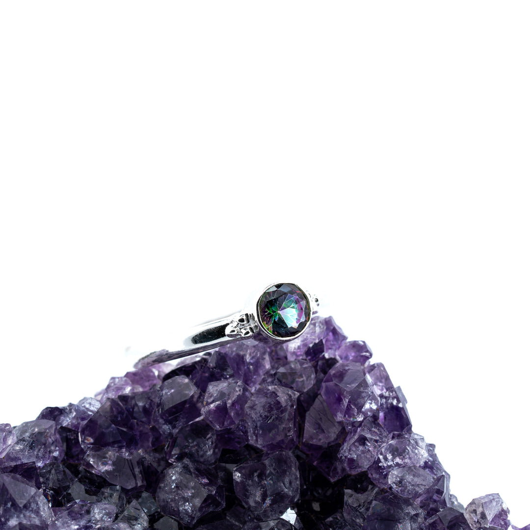 Sidabrinis žiedas su mistiniu topazu "Sapno gylis"