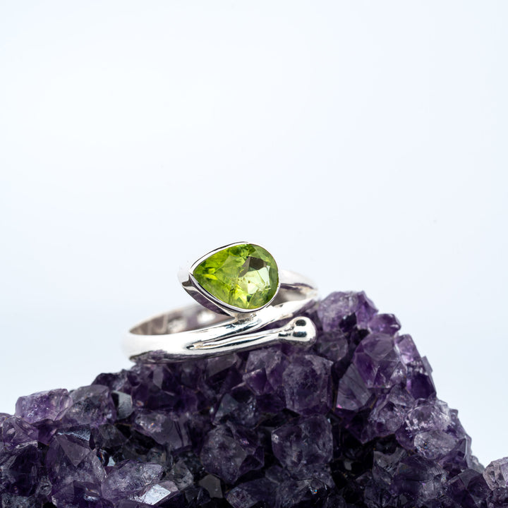 Sidabrinis žiedas su peridotu "Ramybės Spindesys"