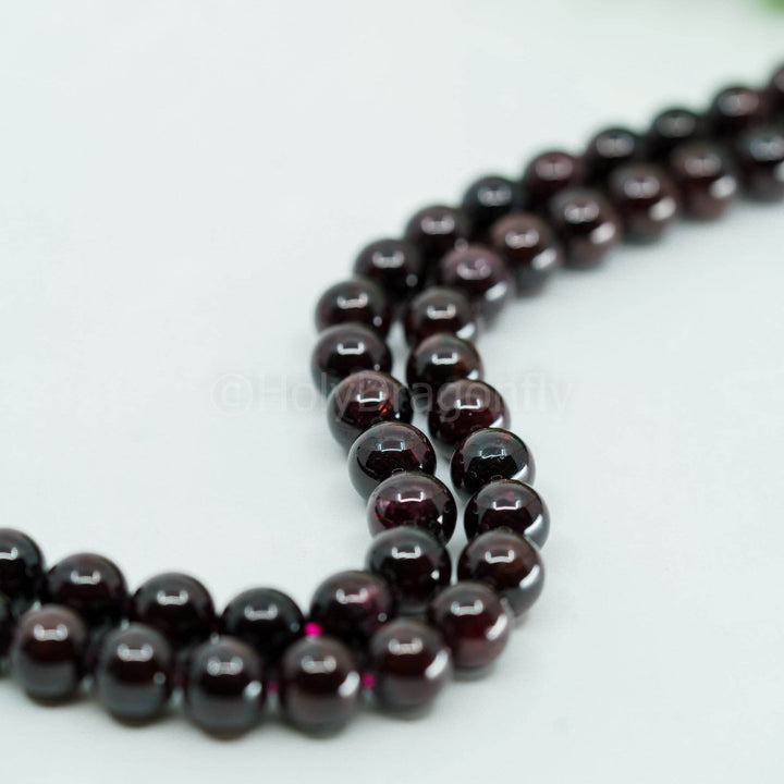 Granatas (Piropas) 10mm karoliukų gija - Holy Dragonfly