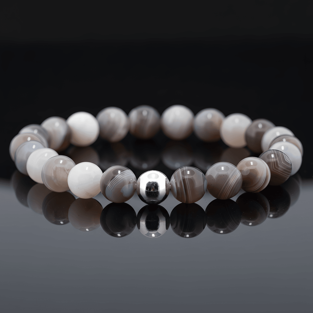 Agatas (Botswana) apyrankė 8mm - Holy Dragonfly