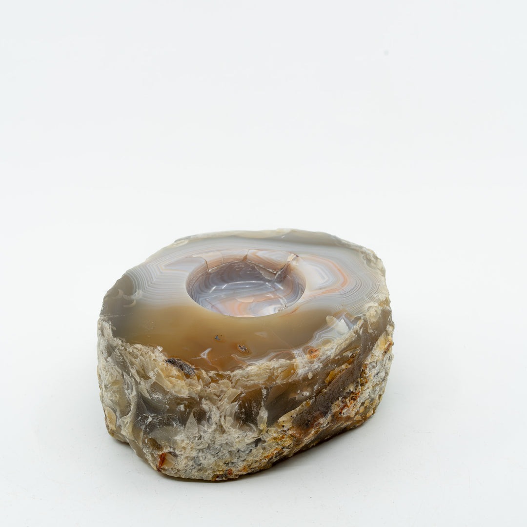Natūralaus Agato žvakidė  903 g