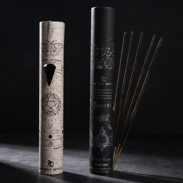 Ancient Witch "Success" smilkalai su obsidiano švytuokle