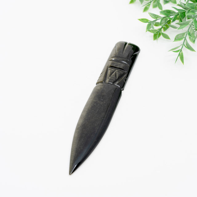 Auksinio Obsidiano Peilis 18 cm - Holy Dragonfly