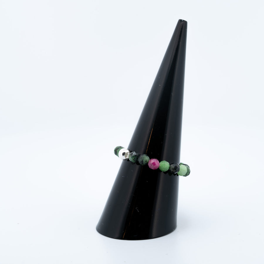 Rubino/Coizito žiedas (briaunuotas) - Holy Dragonfly