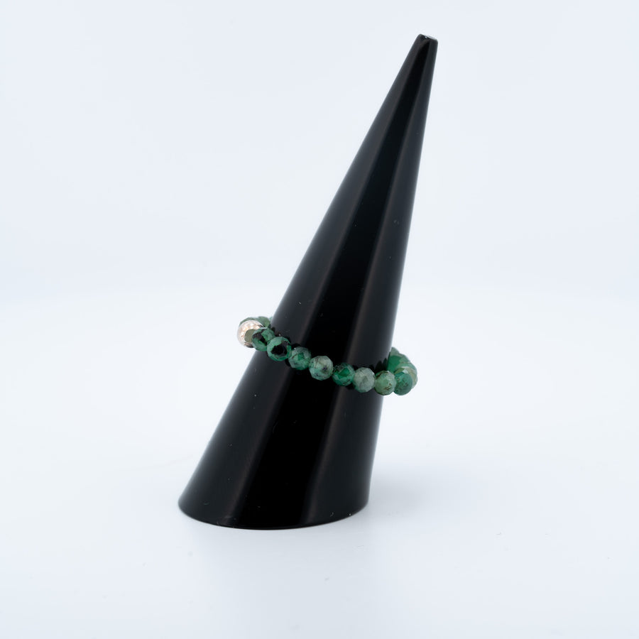 Smaragdo žiedas (briaunuotas) - Holy Dragonfly