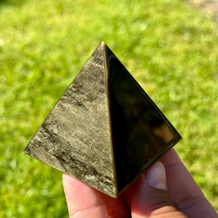 Auksinio Obsidiano Piramidė 6.5 cm - Holy Dragonfly