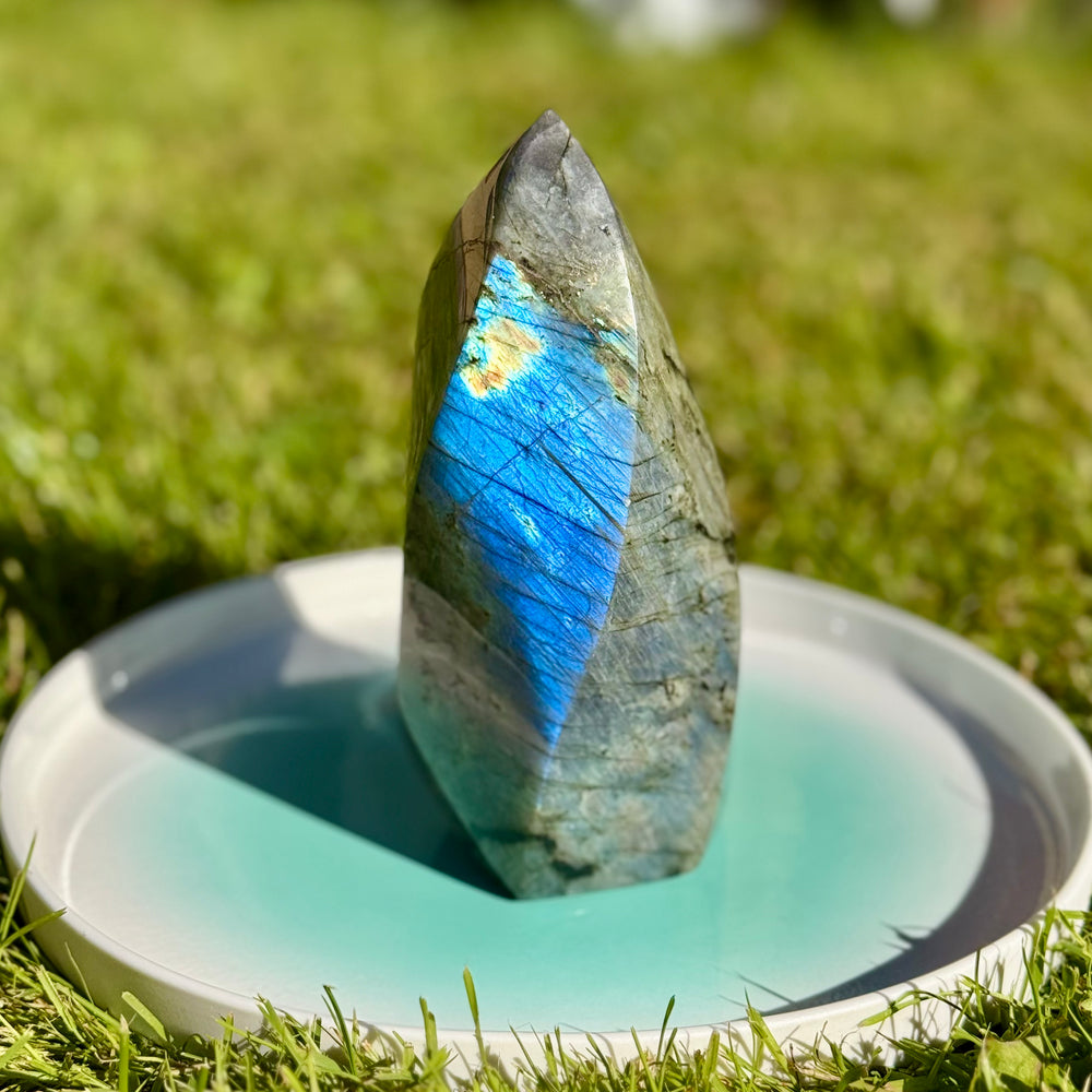 Labradorito liepsnelė 845 g. - Holy Dragonfly