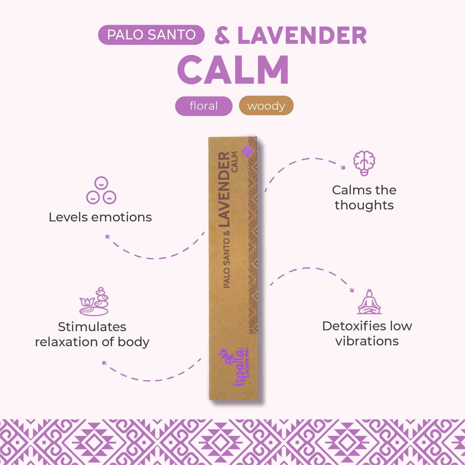 Ispalla Palo Santo smilkalai Palo Santo & Lavender - Holy Dragonfly
