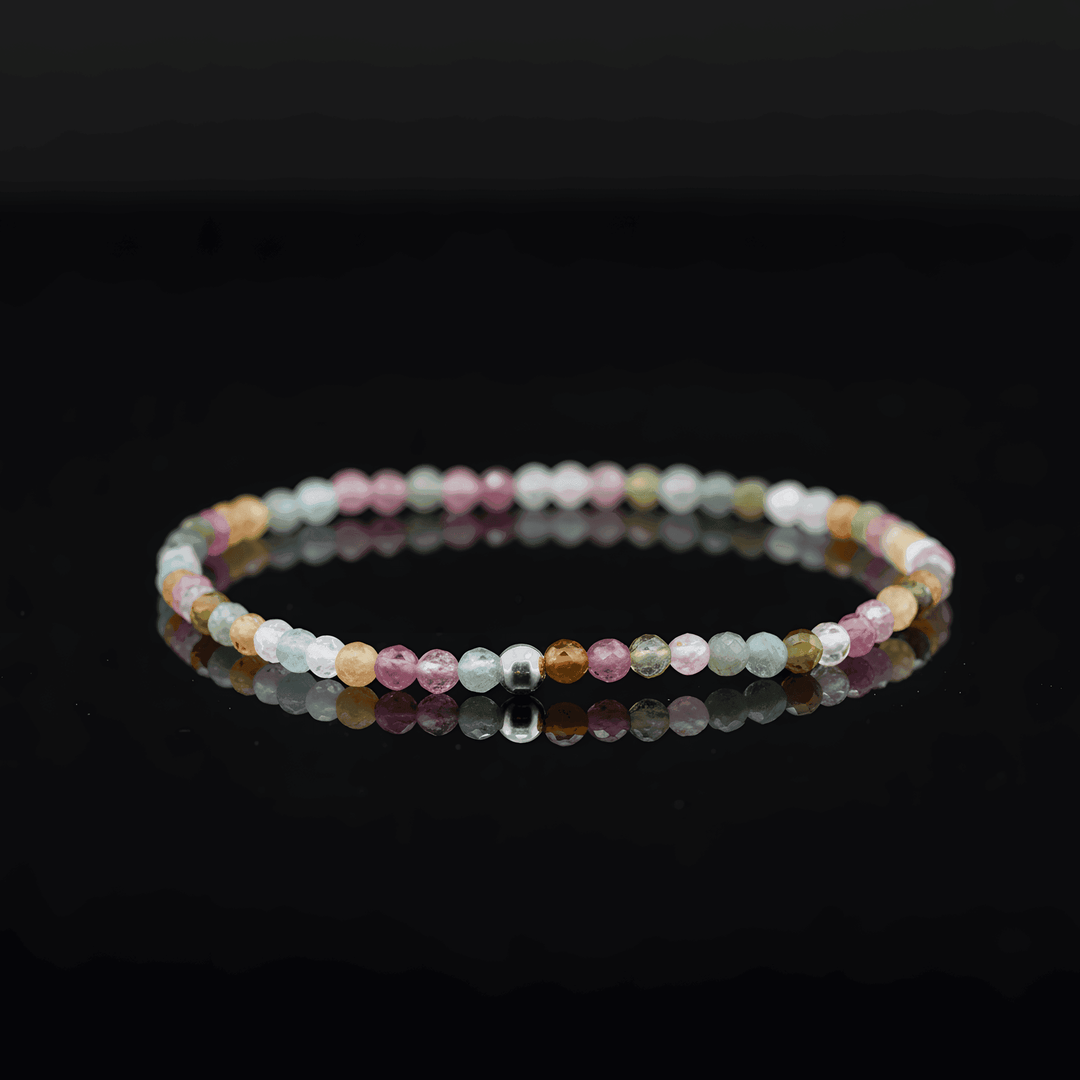 Įvairiaspalvio Turmalino apyrankė "3 mm" (AA)