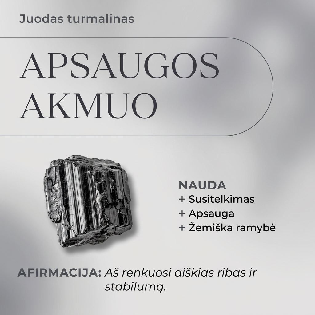 Juodo Turmalino Šerlo apyrankė  (briaunuota) 8-10 mm