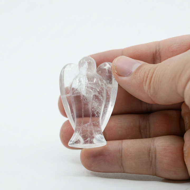 Kalnų krištolas angeliukas 5 cm