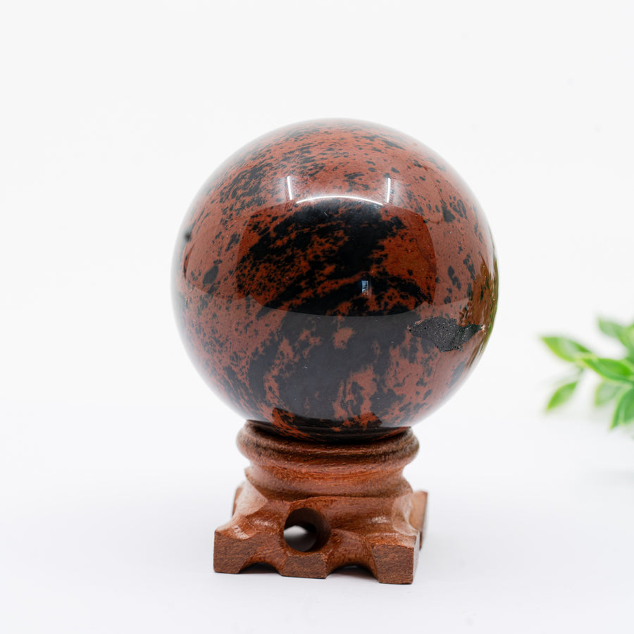 Mahagoninio obsidiano sfera 249 g. - Holy Dragonfly