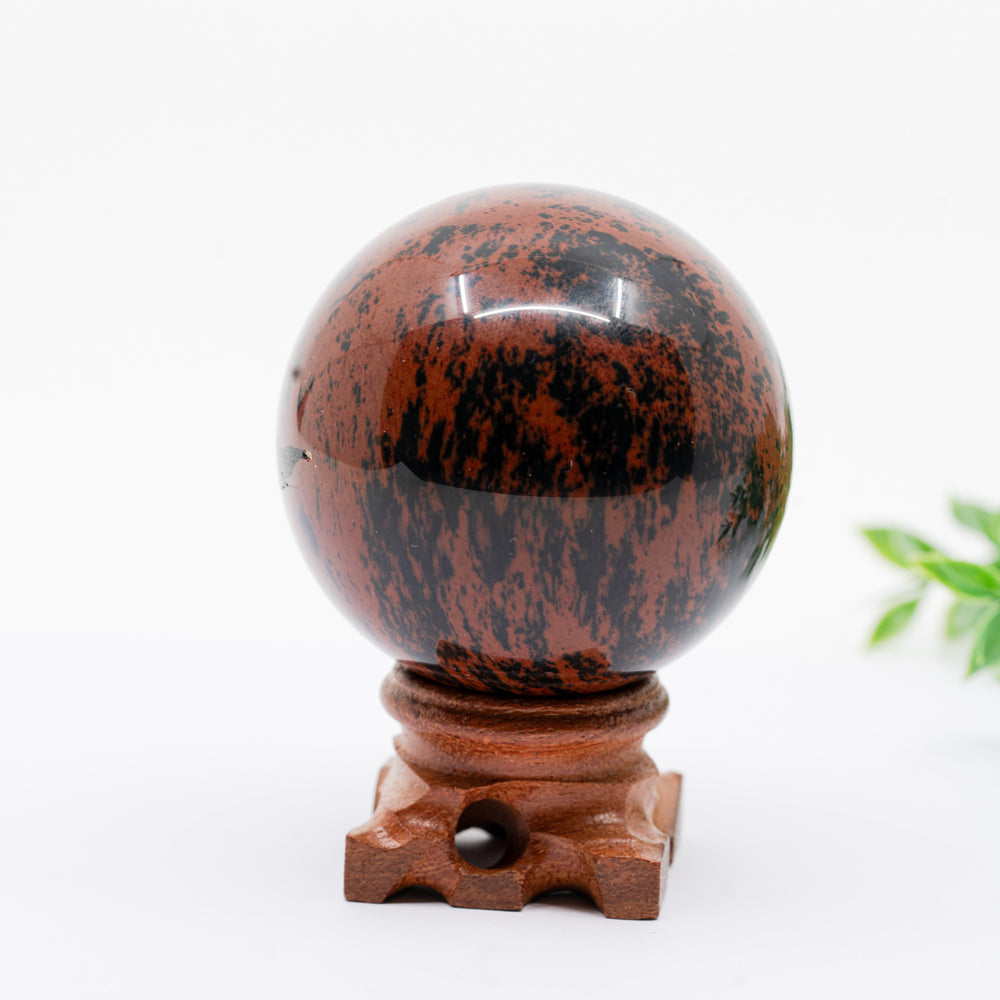 Mahagoninio obsidiano sfera 249 g. - Holy Dragonfly