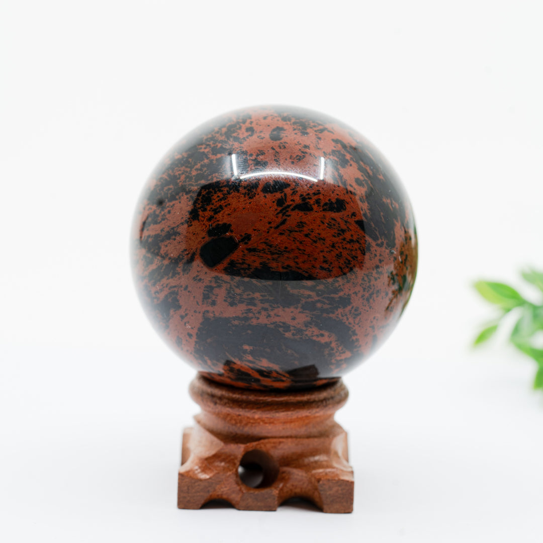 Mahagoninio obsidiano sfera 249 g. - Holy Dragonfly