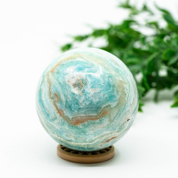 Mėlyno Aragonito sfera 339 g. - Holy Dragonfly