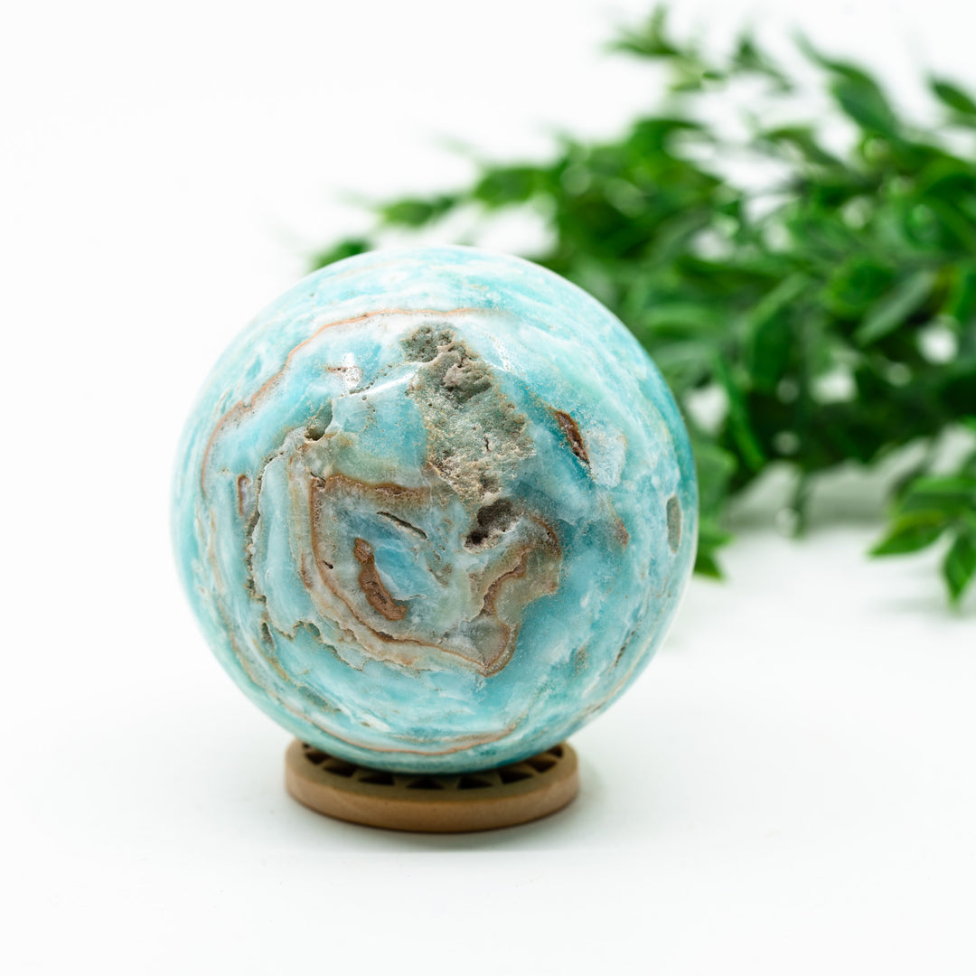 Mėlyno Aragonito sfera 339 g. - Holy Dragonfly