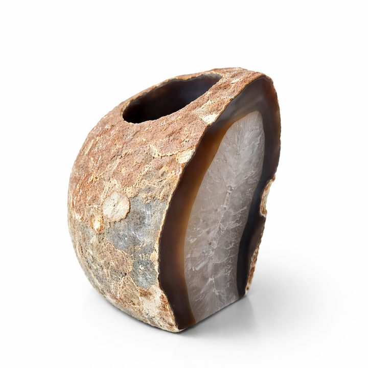 Natūralaus Agato žvakidė 813 g