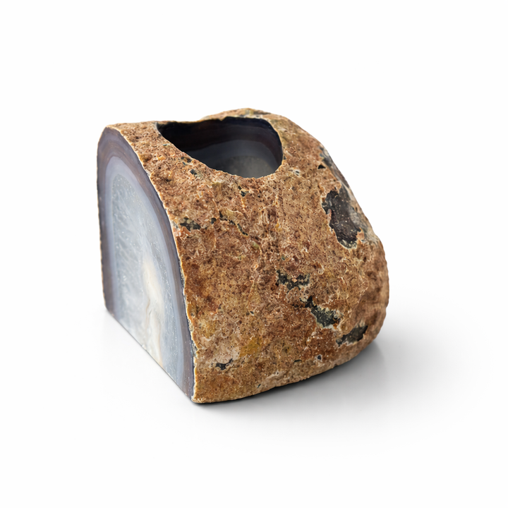 Natūralaus Agato žvakidė 866 g