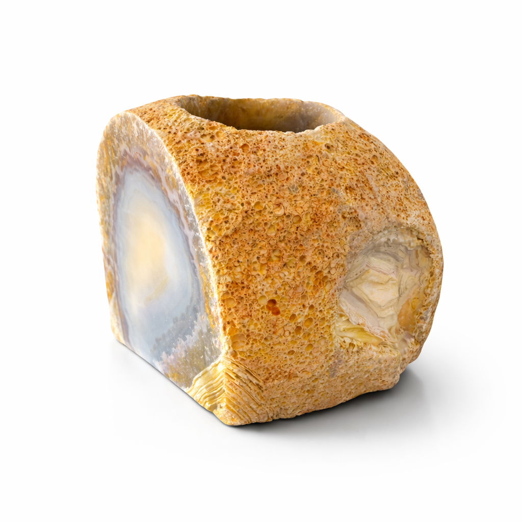 Natūralaus Agato žvakidė 867 g