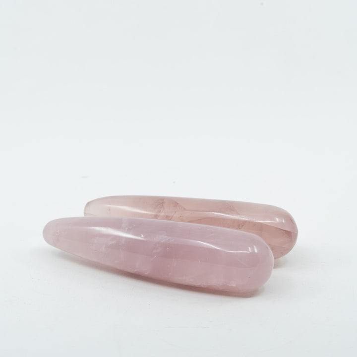 Rožinis kvarcas masažinė lazdelė