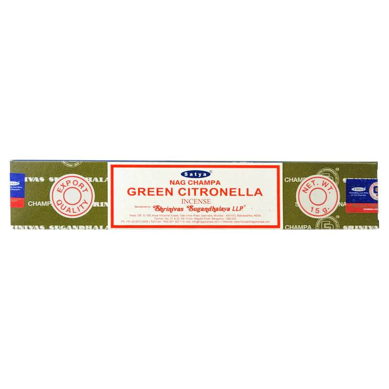Satya Nag Champa Green Citronella - Holy Dragonfly