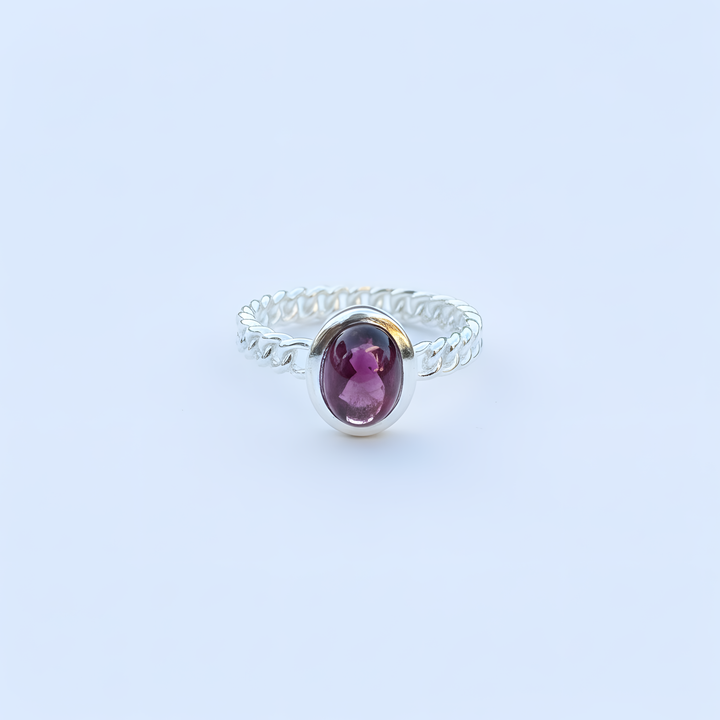 Sidabrinis žiedas su granatu "Šilumos galia“