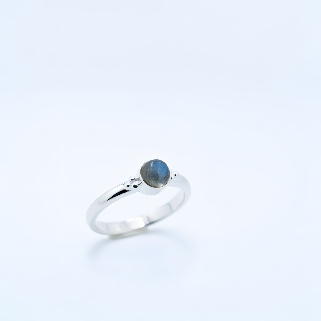 Sidabrinis žiedas su labradoritu „Šiaurės pašvaistė“