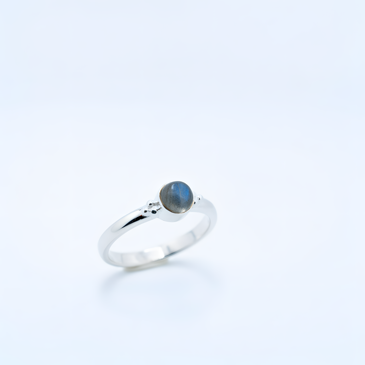 Sidabrinis žiedas su labradoritu „Šiaurės pašvaistė“