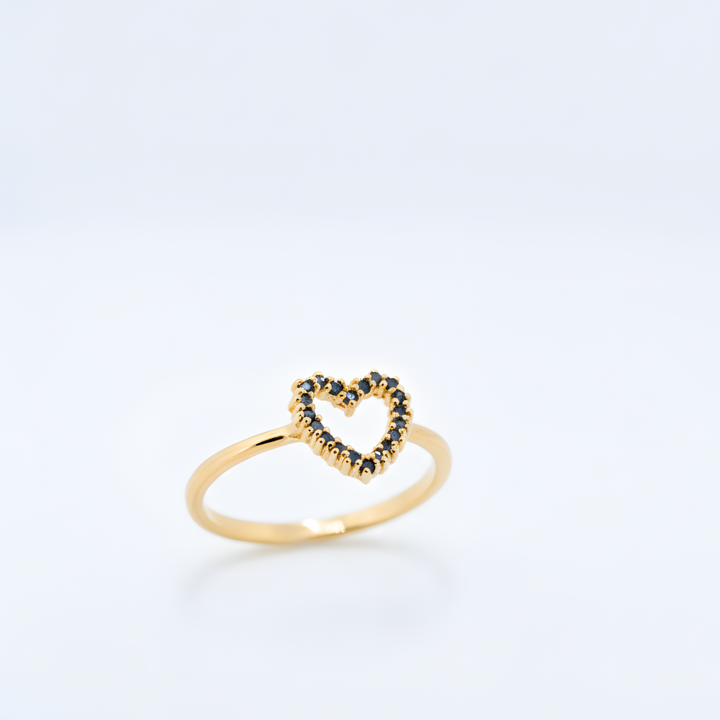 Sidabrinis žiedas su mėlynu safyru „Širdies Dangaus Spalva“