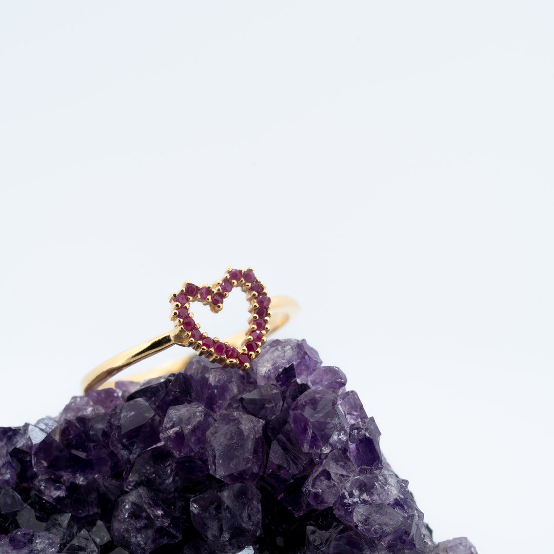 Sidabrinis žiedas su rožiniu safyru „Širdies Žydėjimas“