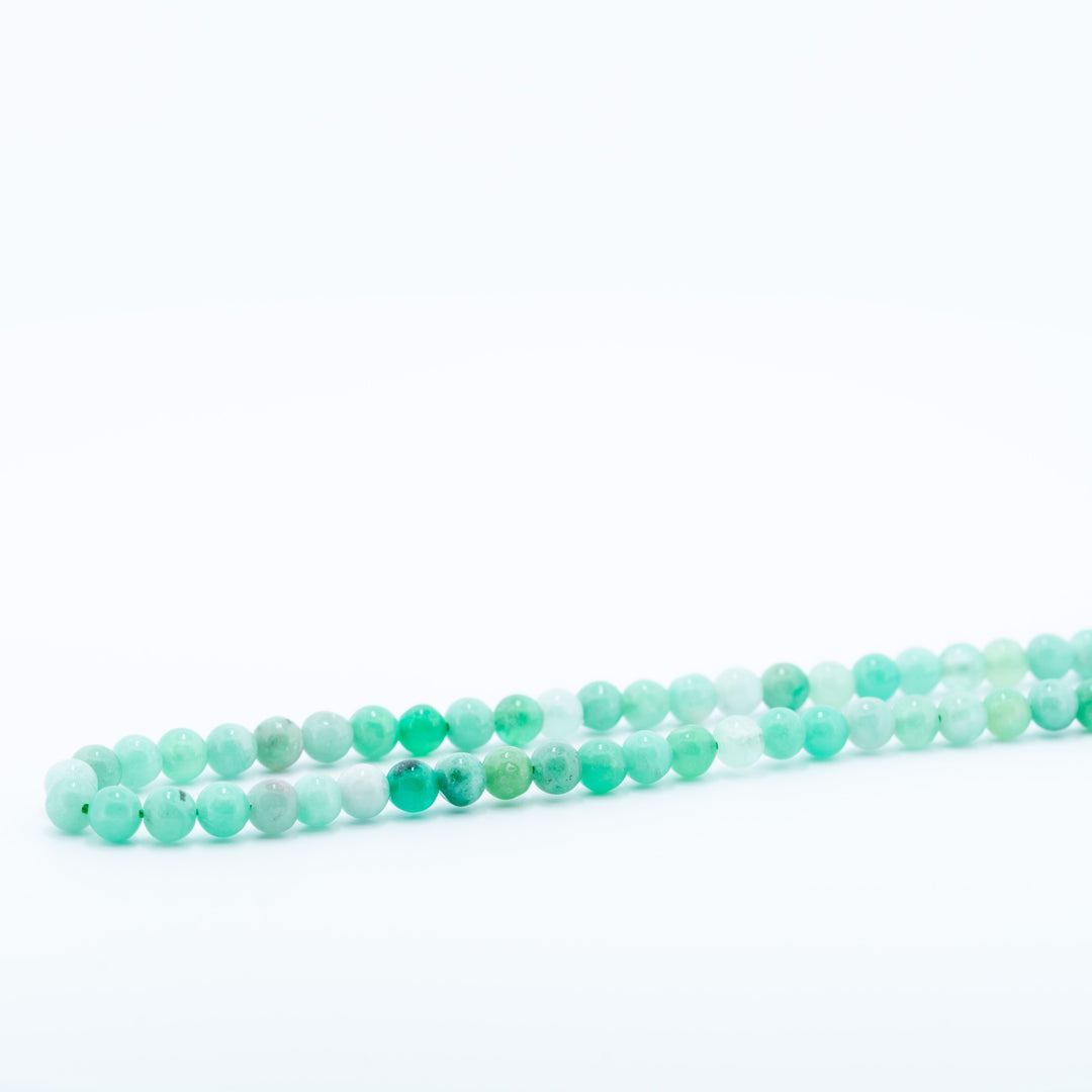 Smaragdo karoliukų gija 4 mm