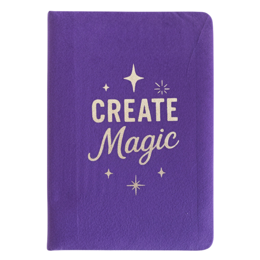 Violetinis užrašų žurnalas “Create Magic”