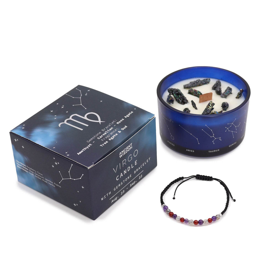 Zodiako žvakė Mergelė + kristalų apyrankė - Holy Dragonfly