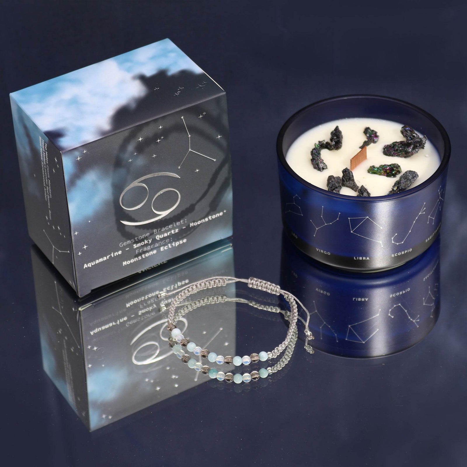 Zodiako žvakė Vėžys + kristalų apyrankė - Holy Dragonfly