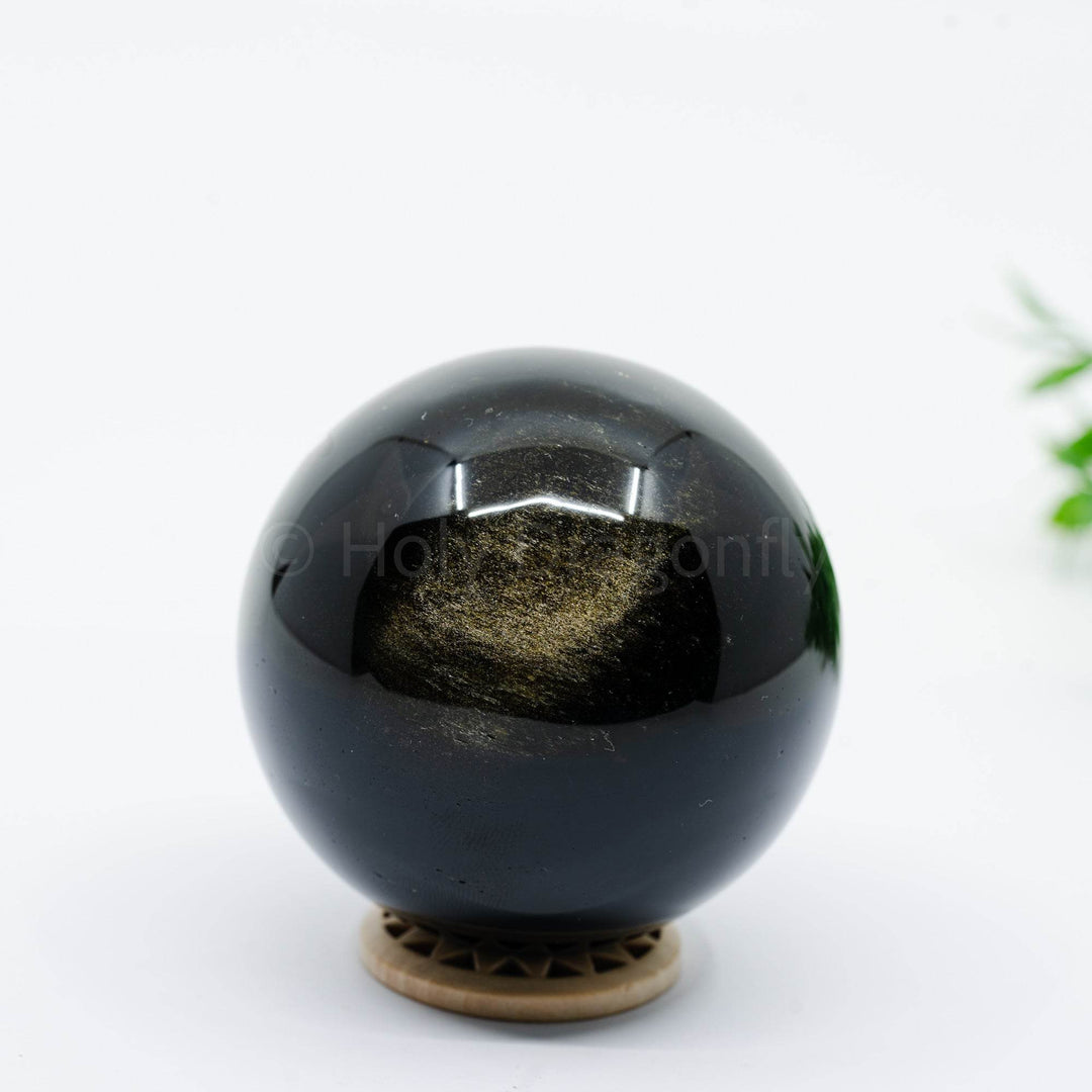 Auksinio Obsidiano sfera 334g - Holy Dragonfly