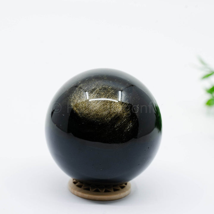 Auksinio Obsidiano sfera 334g - Holy Dragonfly