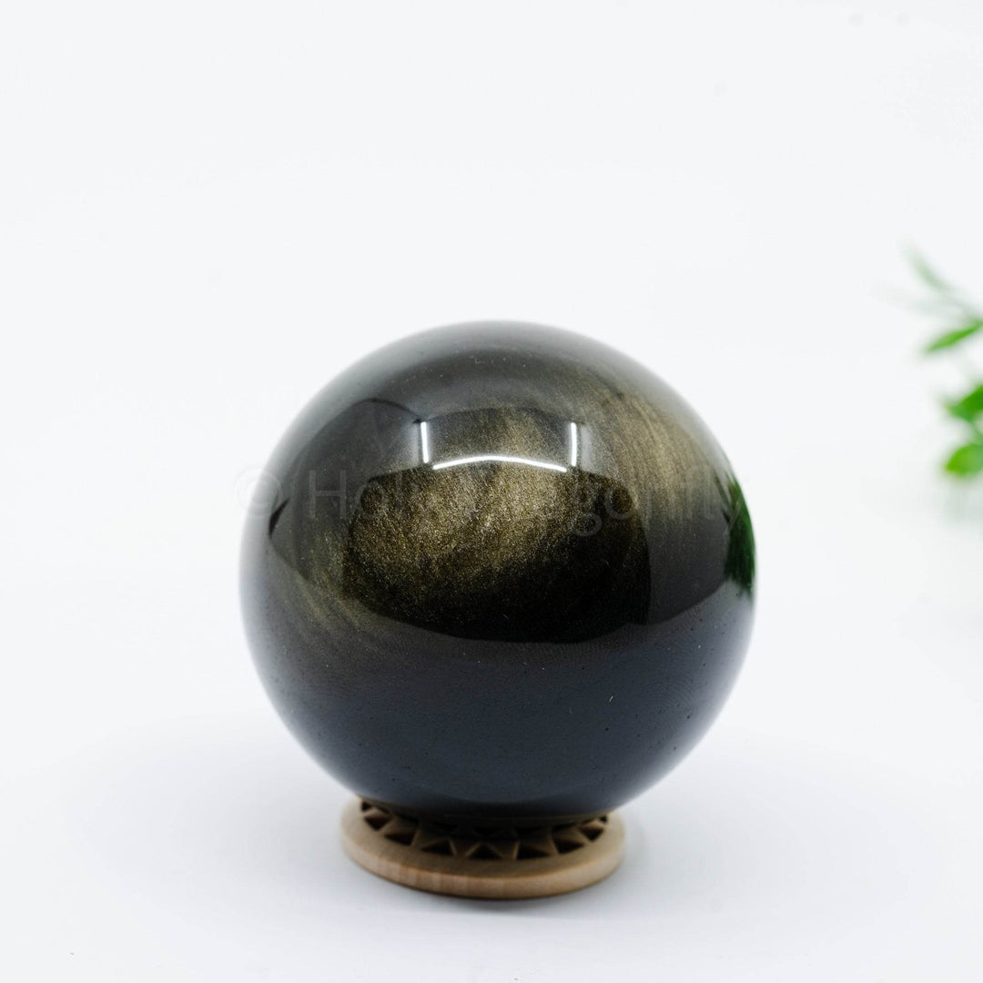 Auksinio Obsidiano sfera 297g - Holy Dragonfly