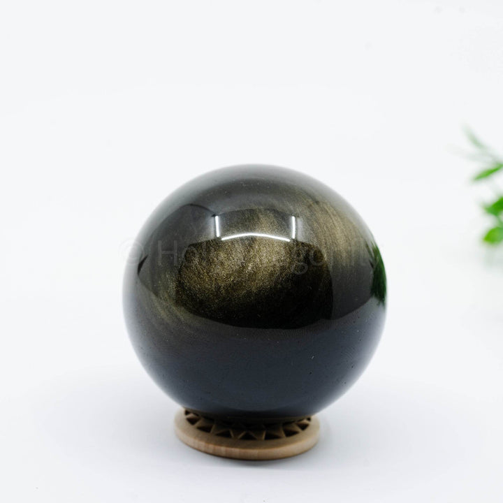 Auksinio Obsidiano sfera 297g - Holy Dragonfly