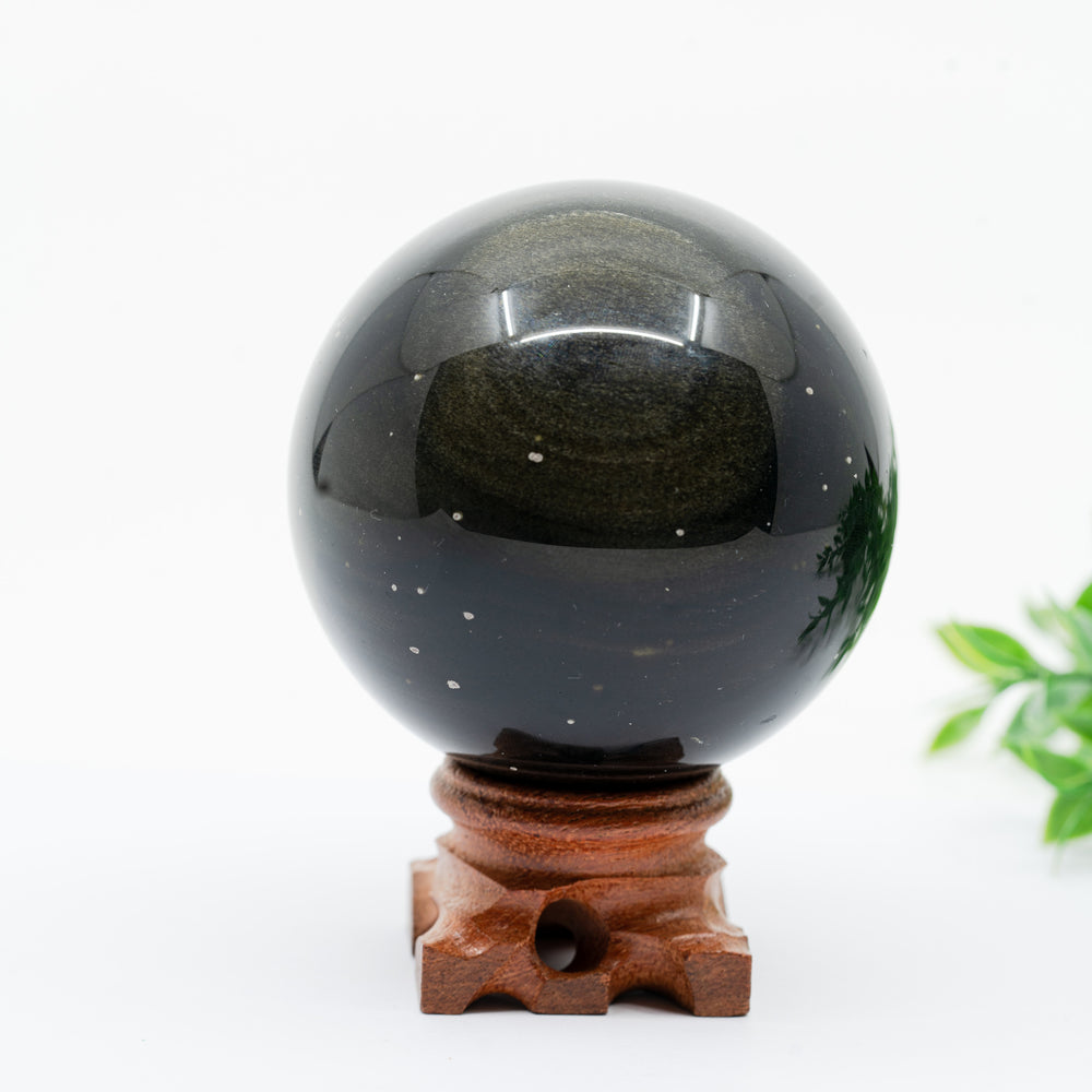 Auksinio Obsidiano sfera 354 g. - Holy Dragonfly