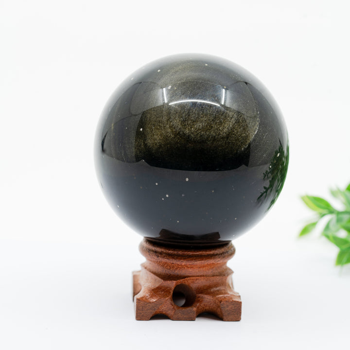 Auksinio Obsidiano sfera 354 g. - Holy Dragonfly