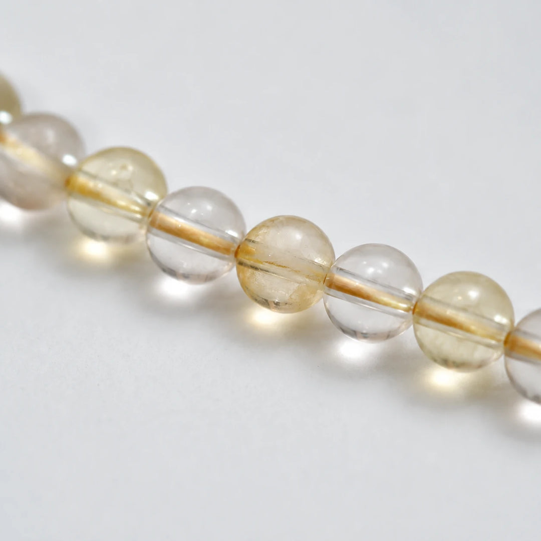 Citrino karoliai 4 mm
