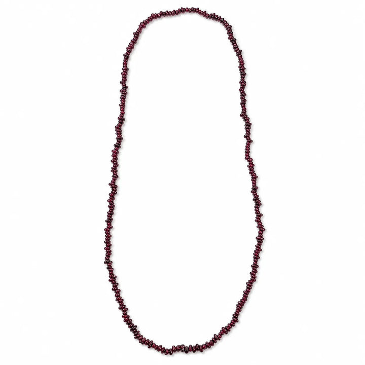 Granato almandino čipsiukų karoliai 82 cm