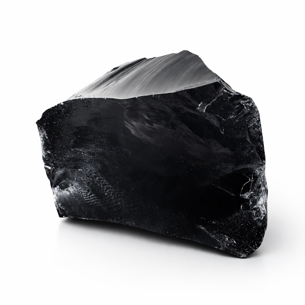 Juodas obsidianas mineralas 1.3 kg